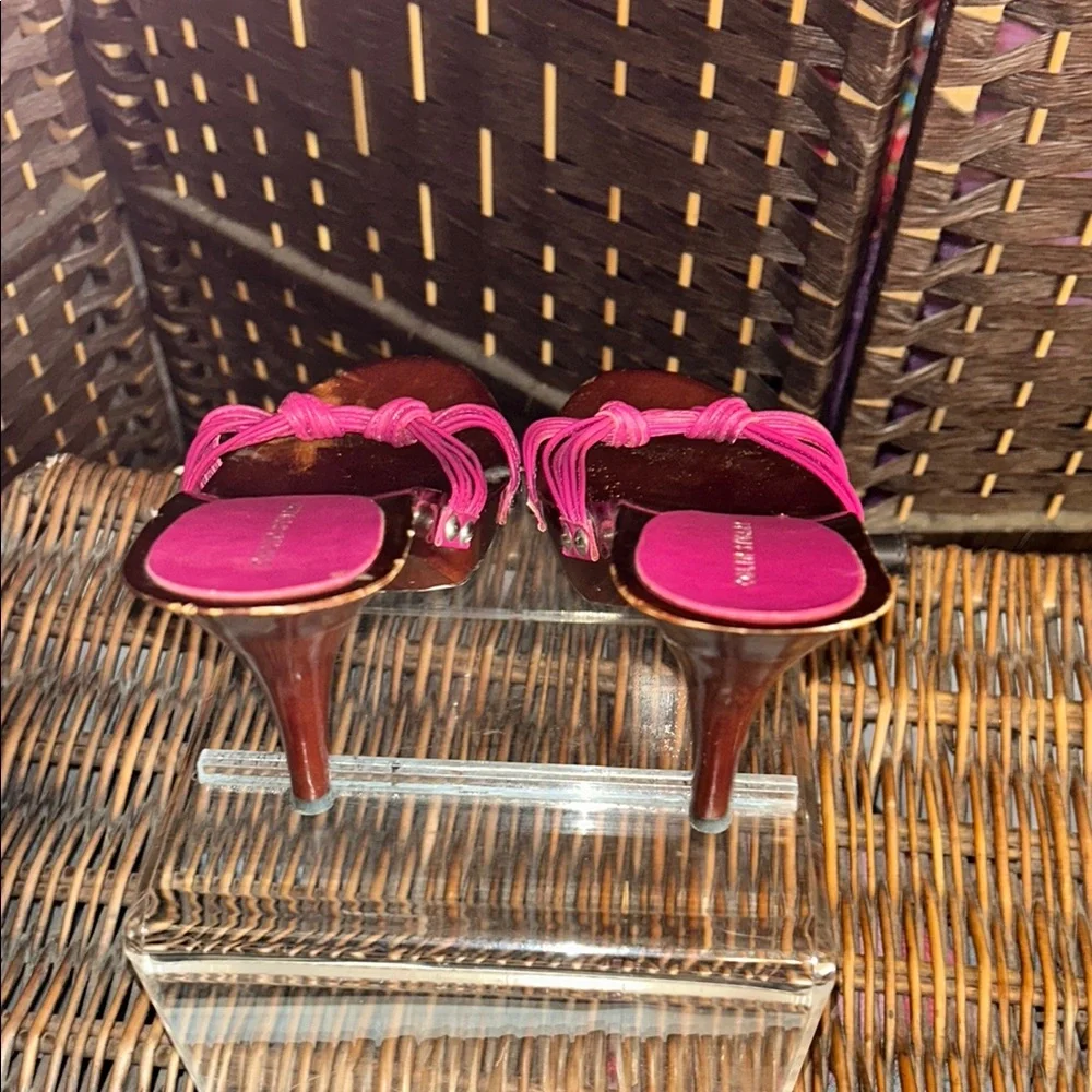 Colin Stuart Pink and Brown Women's Shoes with kitten heels, 8.5 - Picture 4 of 16